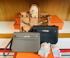 エルメス ブログ ケリーデペッシュ25 セカンドバッグ メンズ レディース ヴォーエプソン エタン (シルバー金具）078397CK8F