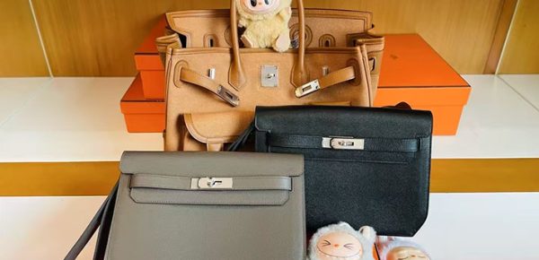 エルメス ブログ ケリーデペッシュ25 セカンドバッグ メンズ レディース ヴォーエプソン エタン (シルバー金具）078397CK8F