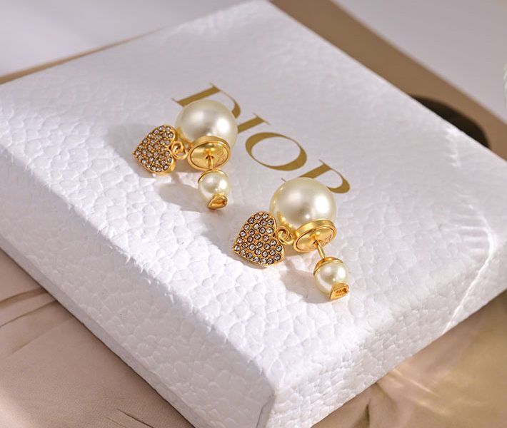 ディオール ピアス Dior Tribales Earrings メタル レジン パール クリスタル ハート ディオール ピアス 安い