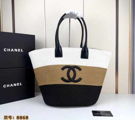 CHANEL ココビーチ スモールトートバッグ マキシ ショッピング バッグ AS6148-B23631-U8673 シャネル トートバッグ 新作