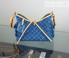 ルイヴィトン キャリーオール・カーゴPM モノグラム・デニム ブルーデニム M28287 ヴィトン モノグラム デニム バッグ