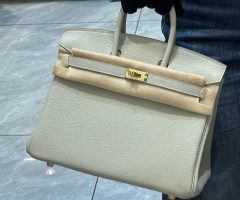 エルメス バーキン 25 パールグレー/ゴールド金具 トゴ レディース ハンドバッグ HERMES エルメス バーキン 定価