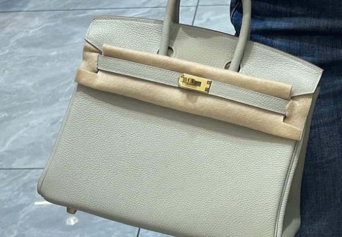 エルメス バーキン 25 パールグレー/ゴールド金具 トゴ レディース ハンドバッグ HERMES エルメス バーキン 定価