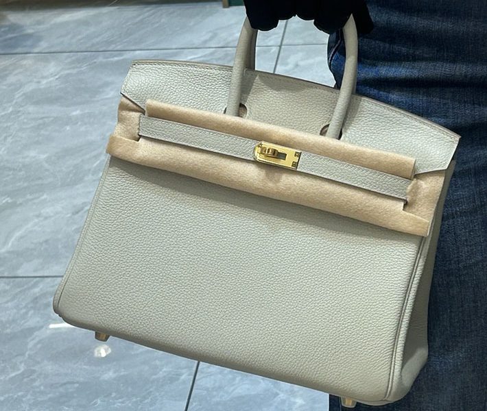 エルメス バーキン 25 パールグレー/ゴールド金具 トゴ レディース ハンドバッグ HERMES エルメス バーキン 定価