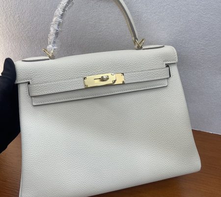 エルメス HERMES ケリー 28 内縫い ブロン トリヨンクレマンス レディース ハンドバッグ G刻印 エルメス ケリー 28 定価